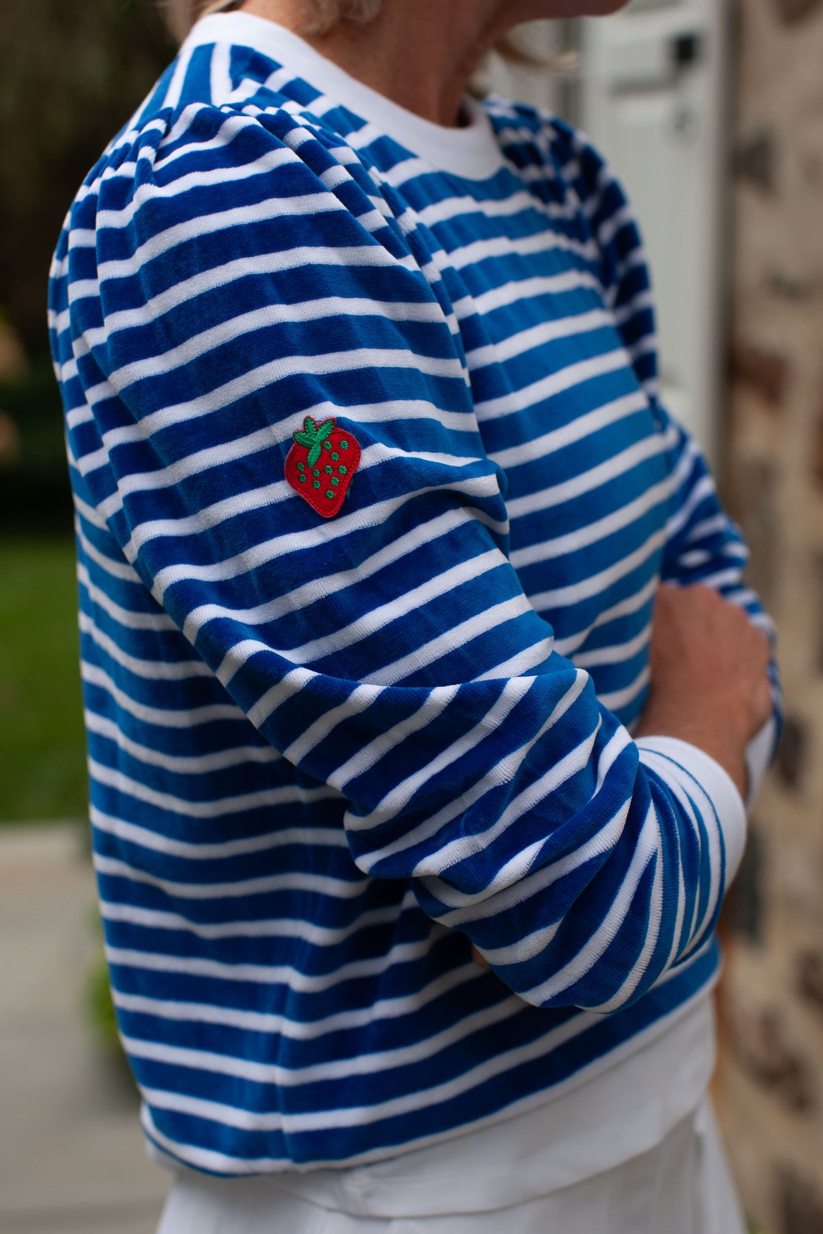 Stripe Poppy Top