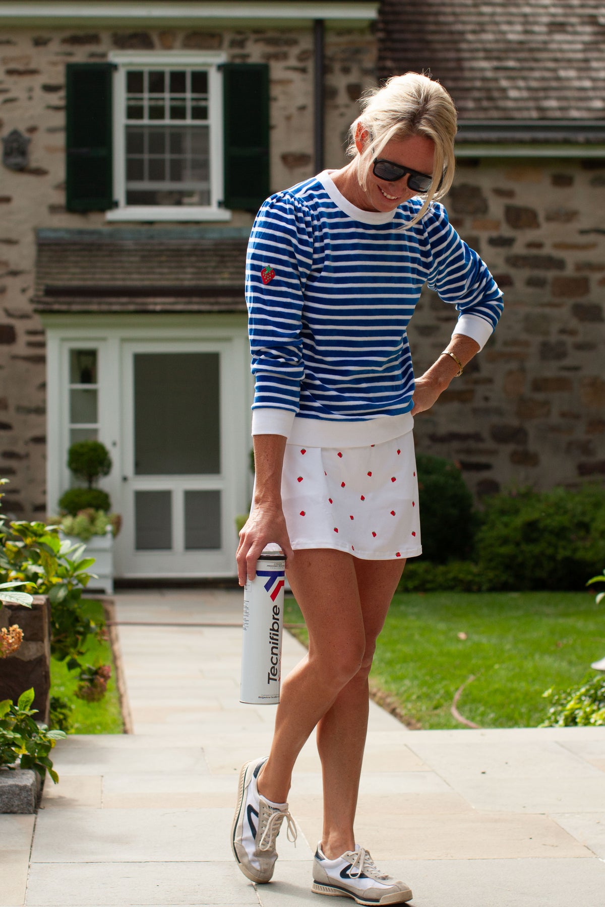 Stripe Poppy Top